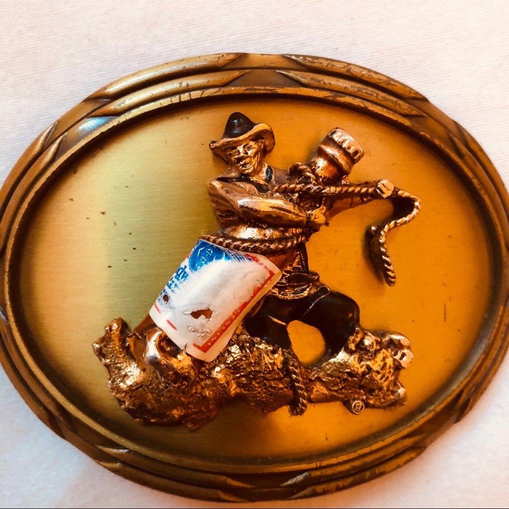 Vintage Budweiser cowboy belt buckle